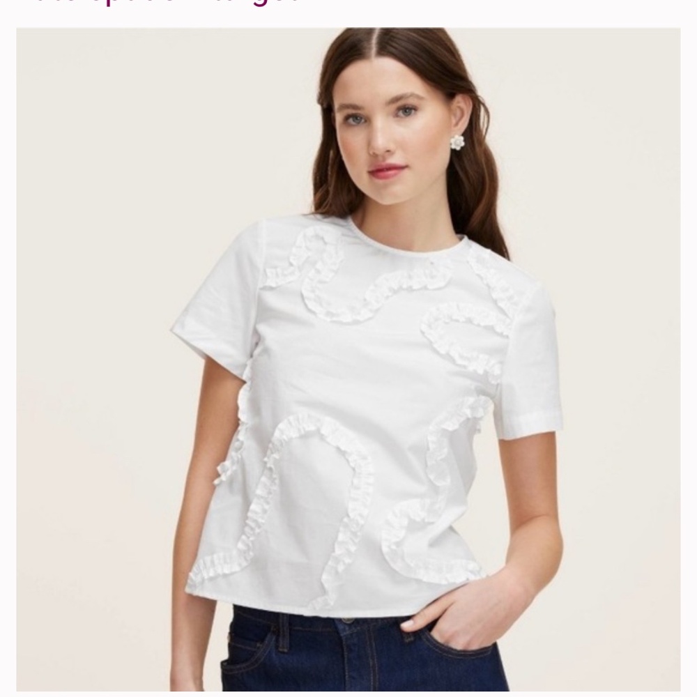 NWT Kate Spade x Target Ribbon Blouse white size XXS